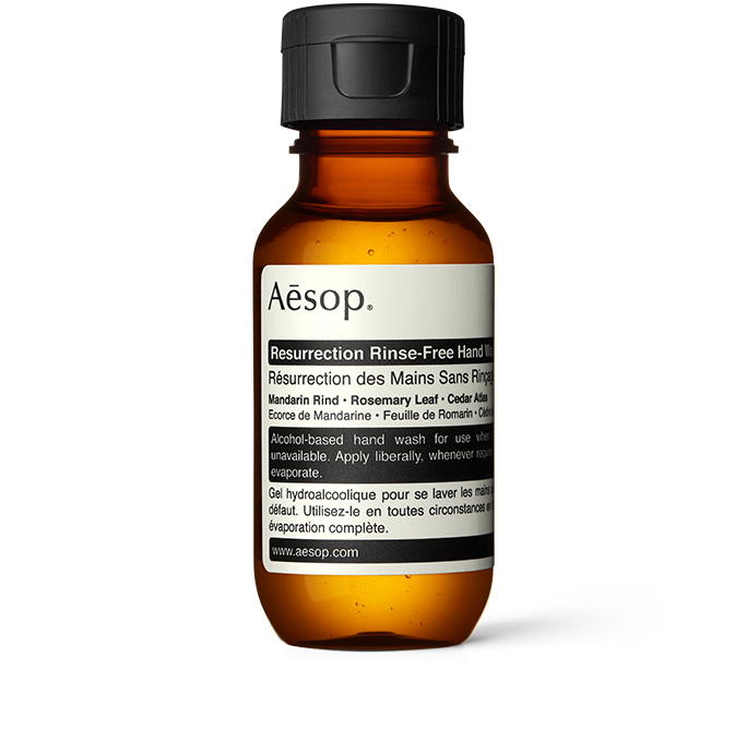 50ml bottle of Aesop Resurrection Rinse-Free Hand Wash