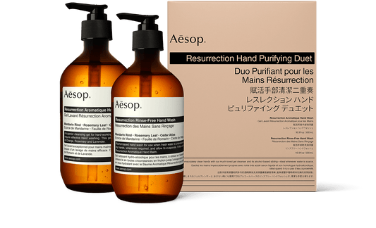2 bottles of Aesop Resurrection Hand Purifying Duet - hand wash