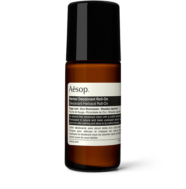 50ml bottle of Aesop Herbal Deodorant Roll-On