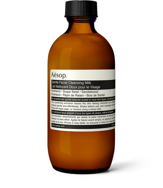 200ml bottle of Aesop Gentle Facial Cleansing Milk