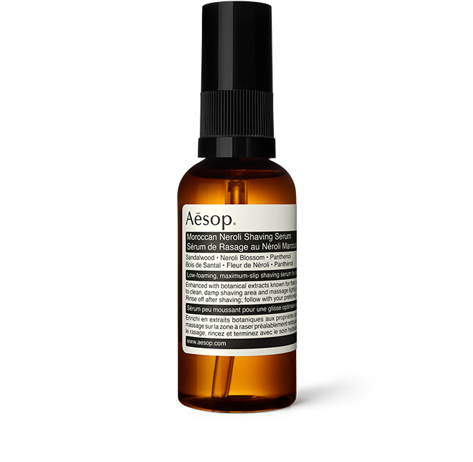 60ml bottle of Aesop Moroccan Neroli Shaving Serum