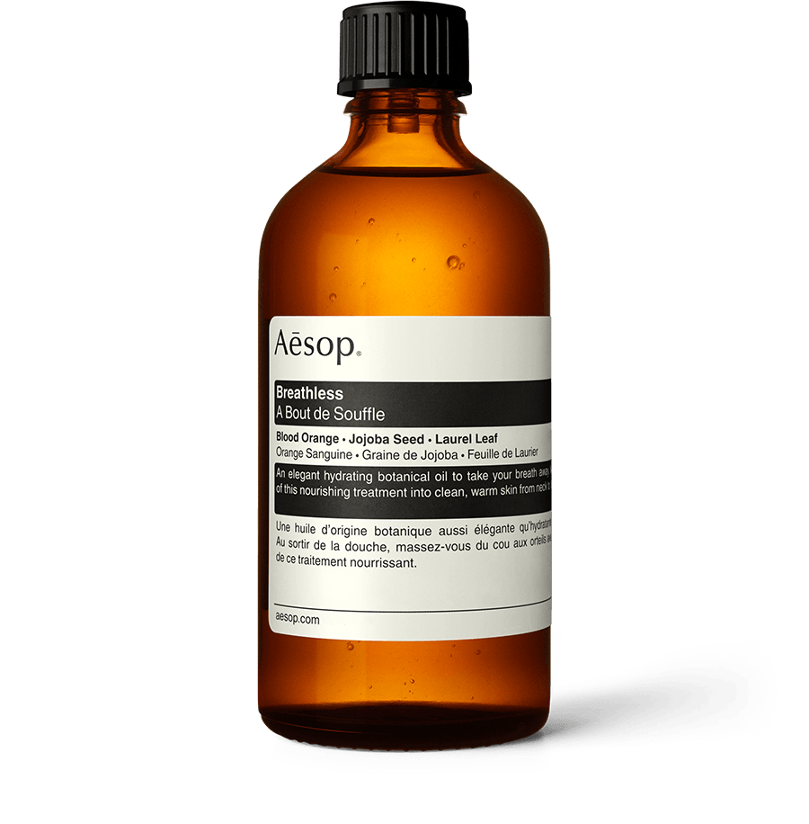 100ml bottle of Aesop Breathless body oil