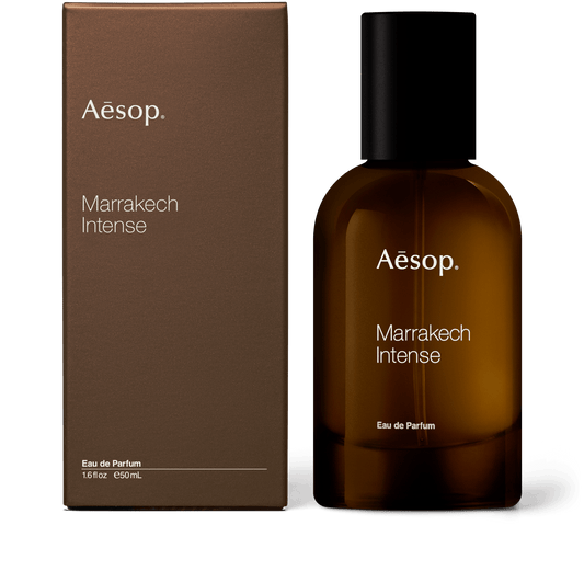 50ml Aesop Marrakech Intense Eau De Parfum bottle and box