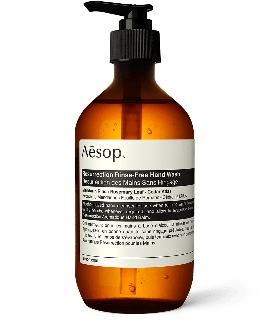 500ml bottle of Aesop Resurrection Rinse-Free Hand Wash