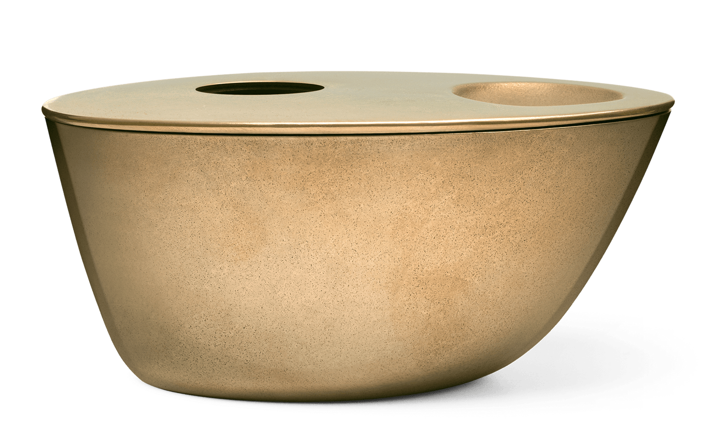 Side view of Aesop Brass Oil Burner