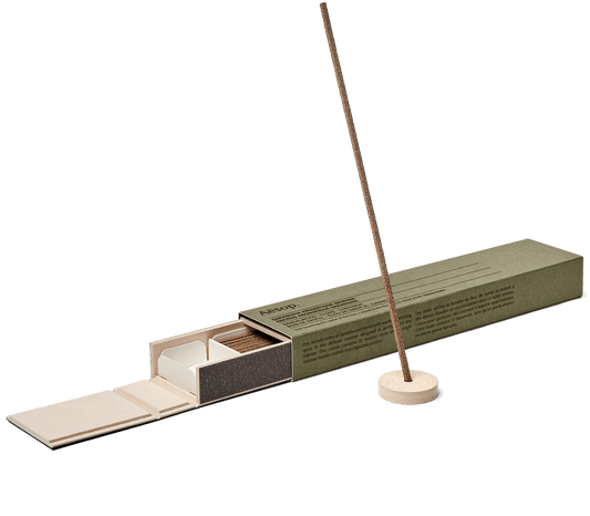 Open box of Aesop Sarashina Aromatique Incense