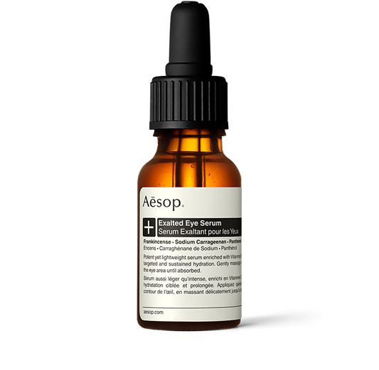 15 ml bottle of Aesop Exalted eye serum