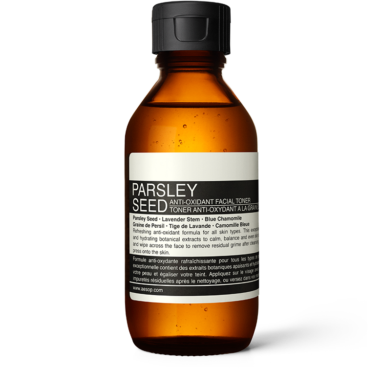 100ml bottle of Aesop Parsley Seed anti-oxidant facial toner