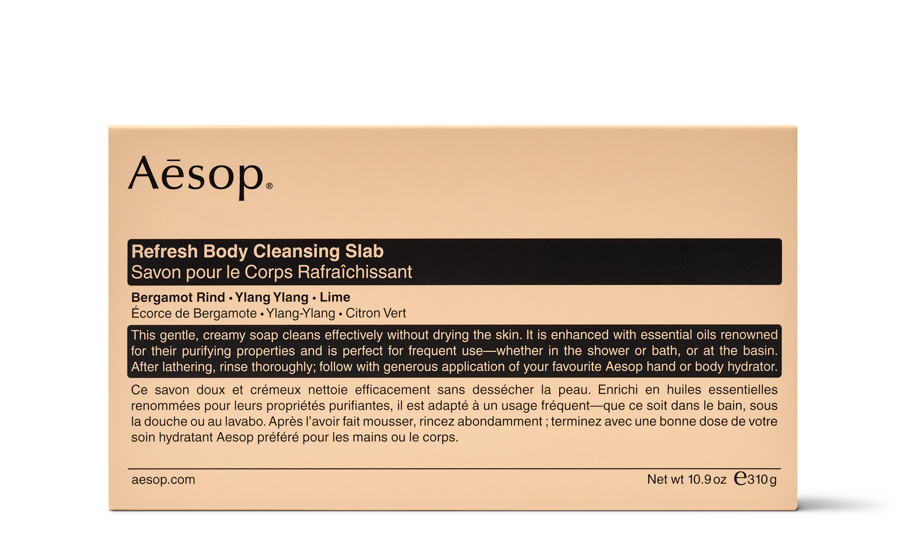 310g box of Aesop Refresh Body Cleansing Slab