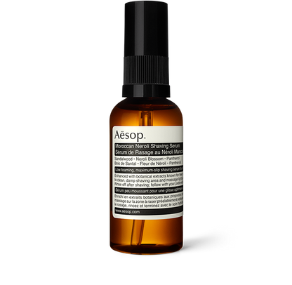 60ml bottle of Aesop Moroccan Neroli Shaving Serum