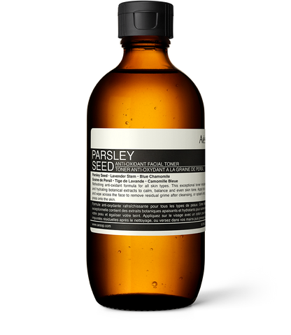 200ml bottle of Aesop Parsley Seed anti-oxidant facial toner