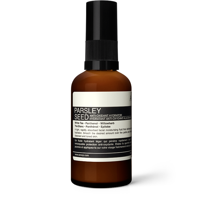 60ml bottle of Aesop Parsley Seed Anti-Oxidant Hydrator