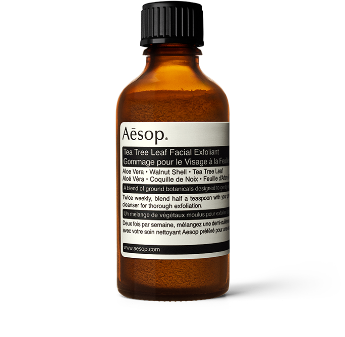 30g bottle of Aesop Tea Tree Leaf Facial Exfoliant