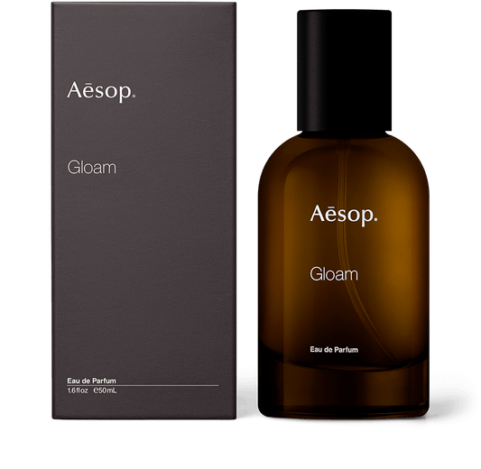 50ml bottle of Aesop Gloam eau de parfum with the box