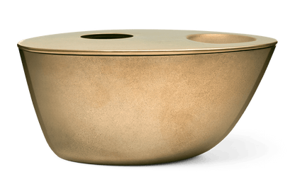 Side view of Aesop Brass Oil Burner