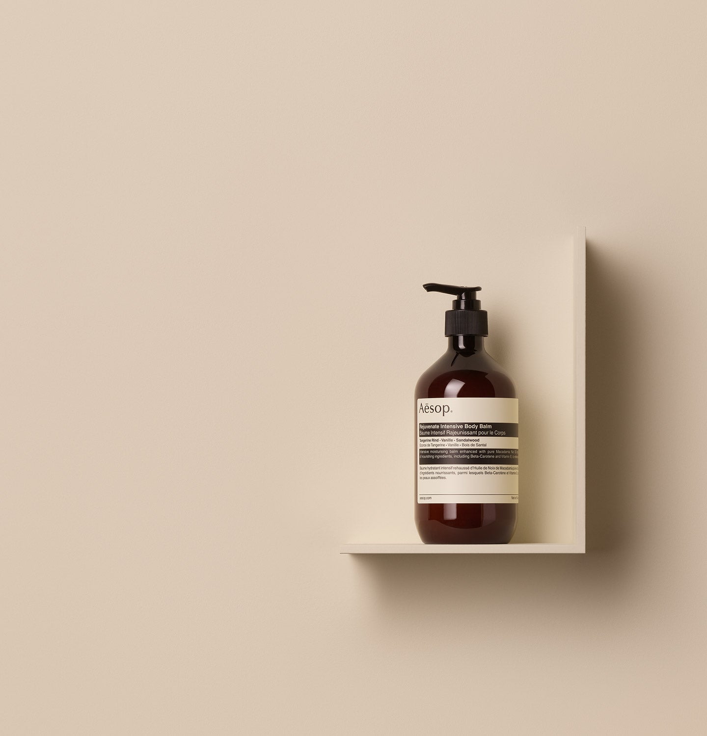 500ml bottle of Aesop Rejuvenate Intensive Body Balm on a shelf