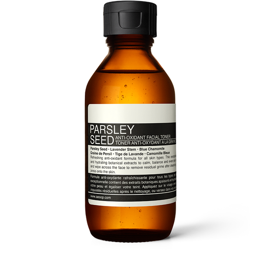 100ml bottle of Aesop Parsley Seed anti-oxidant facial toner